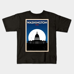 Washington Poster Design Kids T-Shirt